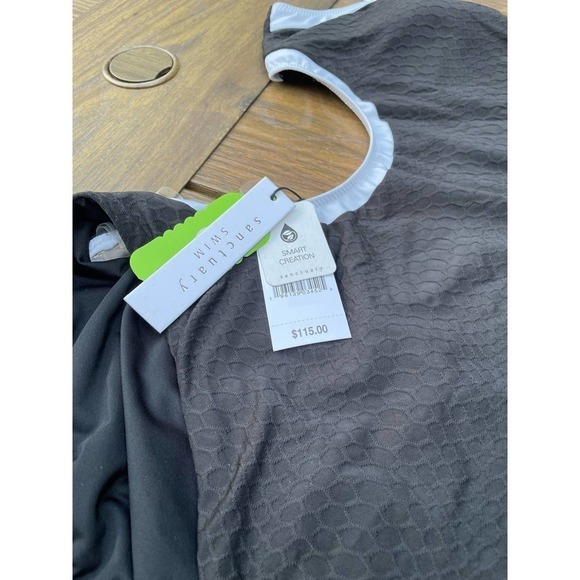 Sanctuary Snake Bite Mod Square Neck Monokini Swimsuit XL Black white - Picture 8 of 12